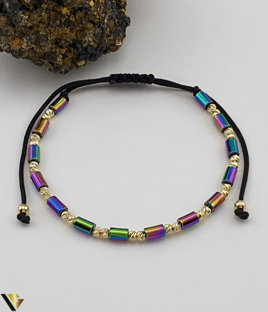 Bijuterii din aur - Bratara Snur textil, Aur 14k