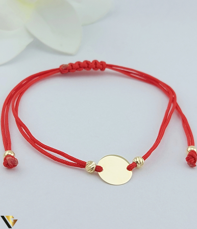 Bratari din aur - Bratara Snur textil, Aur 14k