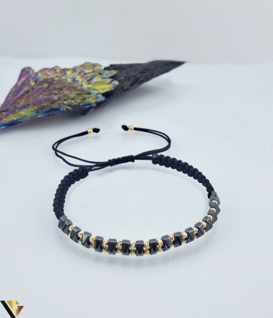Bratari din aur - Bratara Snur textil , Aur 14k