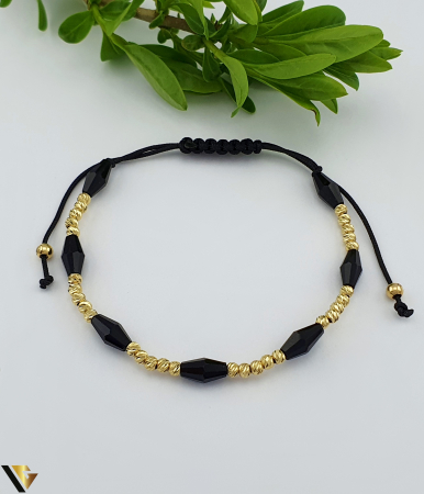Bratari din aur - Bratara Snur textil, Aur 14k