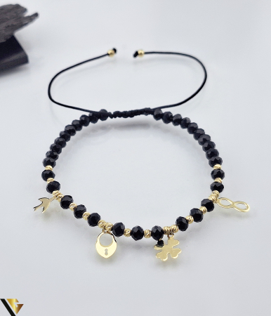 Bijuterii din aur - Bratara Snur Textil, Aur 14k