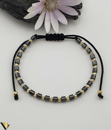 Bratari din aur - Bratara Snur textil, Aur 14k