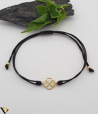 Bijuterii din aur - Bratara Snur textil, Aur 14k