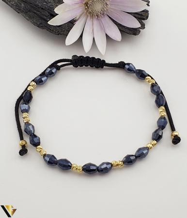 Bratari din aur - Bratara Snur textil, Aur 14k