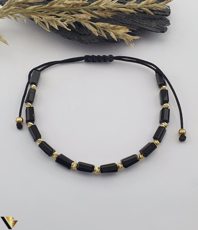 Bijuterii din aur - Bratara Snur textil, Aur 14k