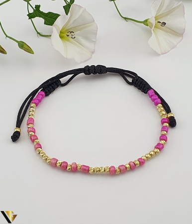 Bijuterii din aur - Bratara Snur textil, Aur 14k