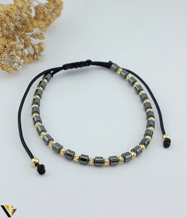 Bijuterii din aur - Bratara Snur textil, Aur 14k