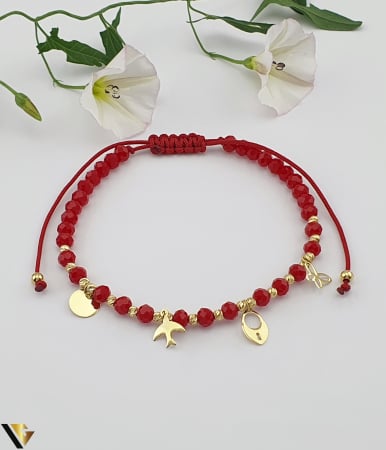 Bijuterii din aur - Bratara Snur textil, Aur 14k