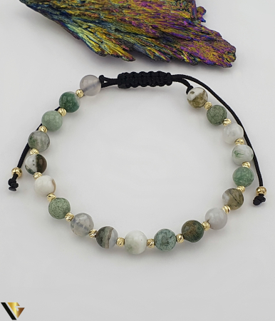 Bijuterii din aur - Bratara Snur textil, Aur 14k