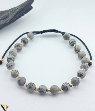 Bijuterii din aur - Bratara Snur textil, Aur 14k