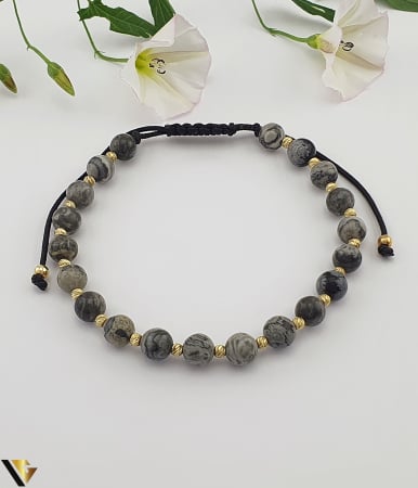 Bijuterii din aur - Bratara Snur textil, Aur 14k