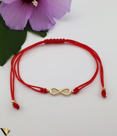 Bijuterii din aur - Bratara Snur textil, Aur 14k