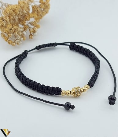 Bijuterii din aur - Bratara Snur textil, Aur 14k