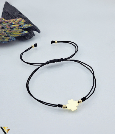 Bratari din aur - Bratara Snur textil, Aur 14k