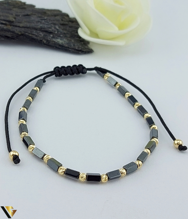 Bratari din aur - Bratara Snur textil, Aur 14k