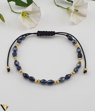 Bijuterii din aur - Bratara Snur textil, Aur 14k