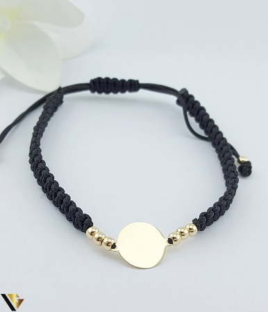 Bratari din aur - Bratara Snur textil, Aur 14k