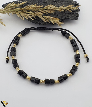 Bijuterii din aur - Bratara Snur textil, Aur 14k