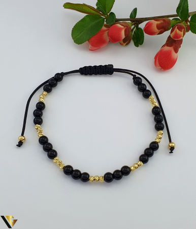 Bratari din aur - Bratara Snur textil, Aur 14k