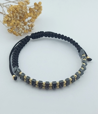 Bijuterii din aur - Bratara Snur textil, Aur 14k
