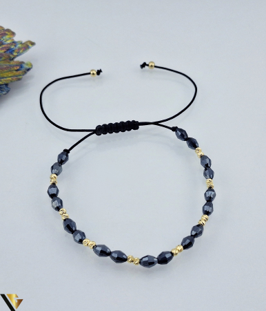 Bratari din aur - Bratara Snur textil , Aur 14k