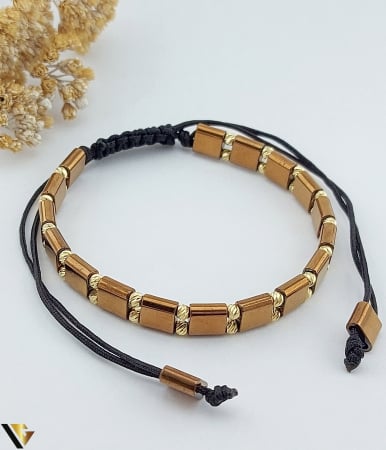 Bijuterii din aur - Bratara Snur textil, Aur 14k