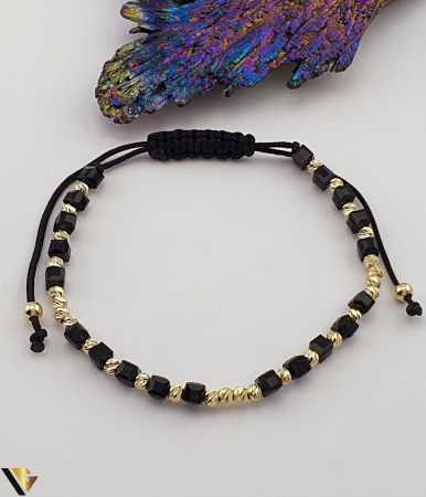 Bratari din aur - Bratara Snur textil, Aur 14k
