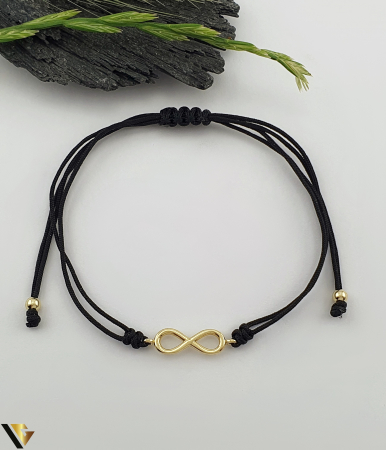 Bratari din aur - Bratara Snur textil, Aur 14k