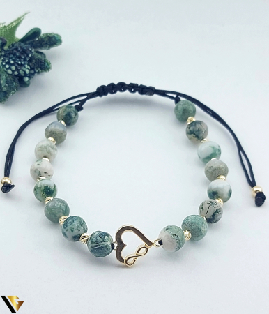 Bratari din aur - Bratara Snur textil, Aur 14k