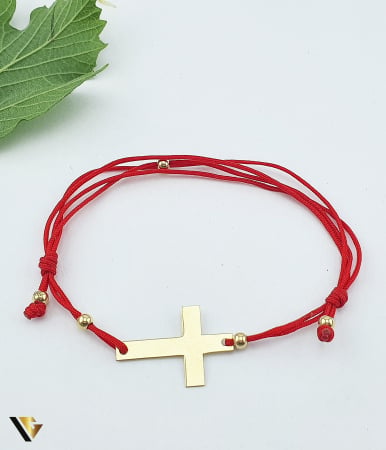 Bratari din aur - Bratara Snur textil, Aur 14k