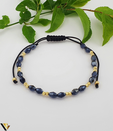 Bratari din aur - Bratara Snur textil, Aur 14k