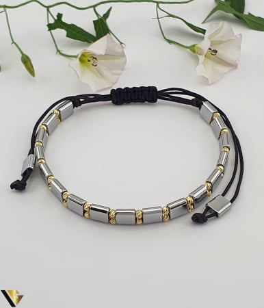 Bijuterii din aur - Bratara Snur textil, Aur 14k