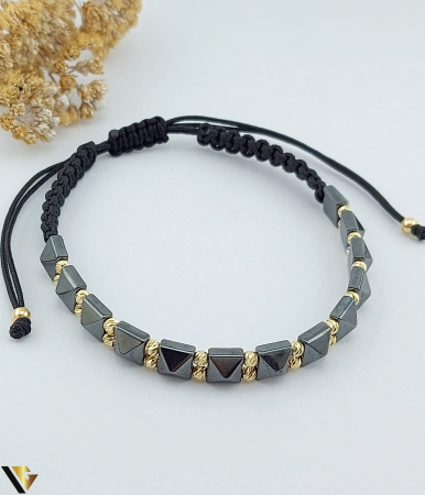 Bijuterii din aur - Bratara Snur textil, Aur 14k
