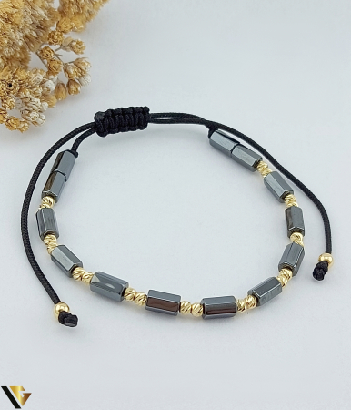 Bijuterii din aur - Bratara Snur textil, Aur 14k