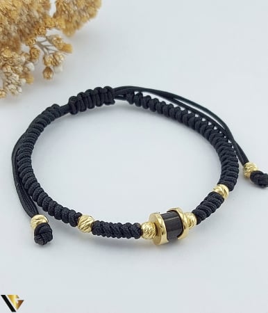 Bijuterii din aur - Bratara Snur textil, Aur 14k