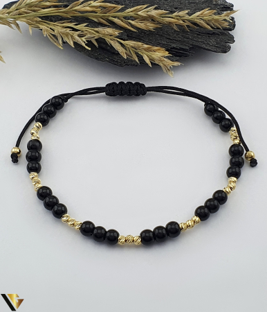 Bijuterii din aur - Bratara Snur textil, Aur 14k