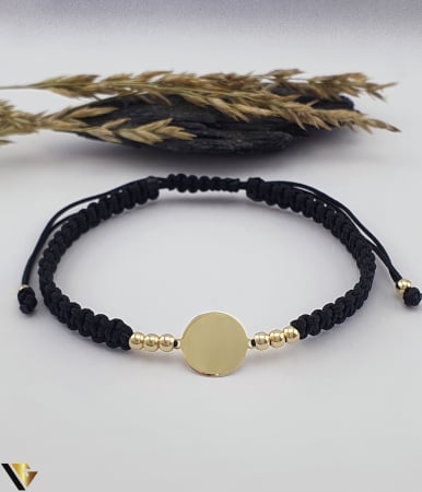 Bijuterii din aur - Bratara Snur textil, Aur 14k