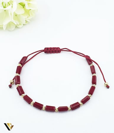 Bratari din aur - Bratara Snur textil, Aur 14k