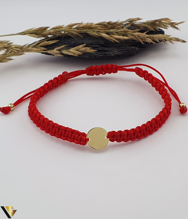 Bijuterii din aur - Bratara Snur textil, Aur 14k