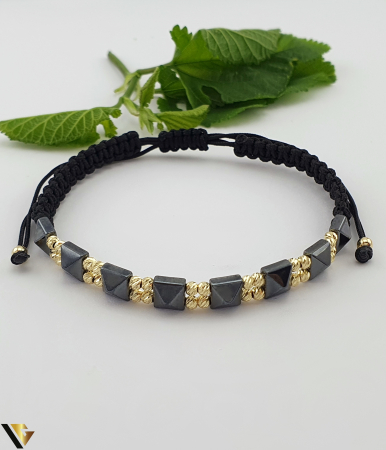Bratari din aur - Bratara Snur textil, Aur 14k