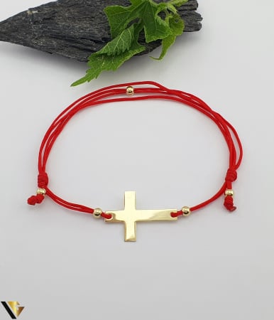 Bijuterii din aur - Bratara Snur textil, Aur 14k