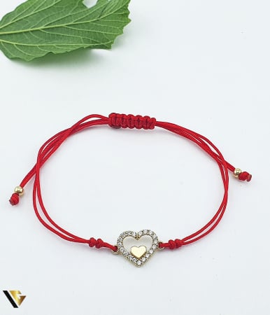 Bratari din aur - Bratara Snur textil, Aur 14k