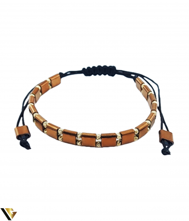 Bratari din aur - Bratara Snur Textil, Aur 14k, Hematit