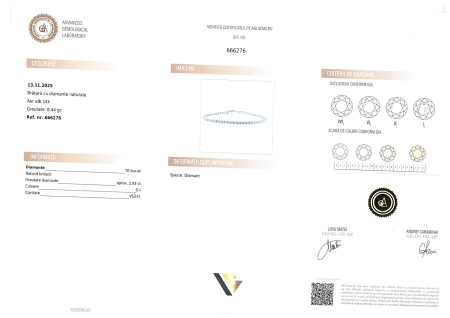 Bratara Tennis Aur Alb 14k, Diamante 2.93 [2]