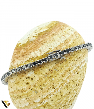 Bratara Tennis Aur Alb 18k, Diamante negre aprox. 2.35 ct in total [2]