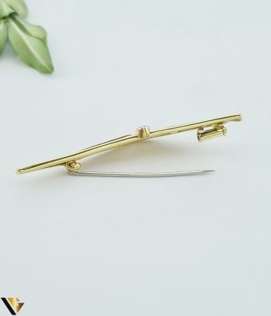 Brosa Aur 14K, Diamant 0.08 ct [2]