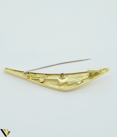 Brosa Aur 14K, Diamant 0.08 ct [1]