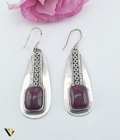 Bijuterii din argint - Cercei Arginit 925, Radacina de Rubin