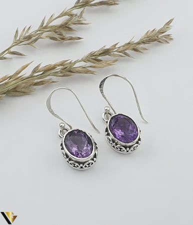 Bijuterii din argint - Cercei Argint 925, Ametist