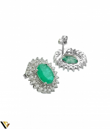 Cercei din argint 925 5.34 grame Cristale de zirconiu Piatra Paraiba, cu dimensiunea de 8 mm / 10 mm Lungimea este de 18 mm Latimea este de 16 mm Produs NOU, Rodiat Marcaj cu titlul "925" Locatie HARLAU [4]